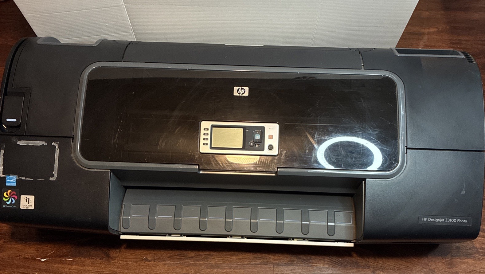 HP DesignJet Z3100ps Photo 44" Printer Tested Says Paper Jammed Turns On 