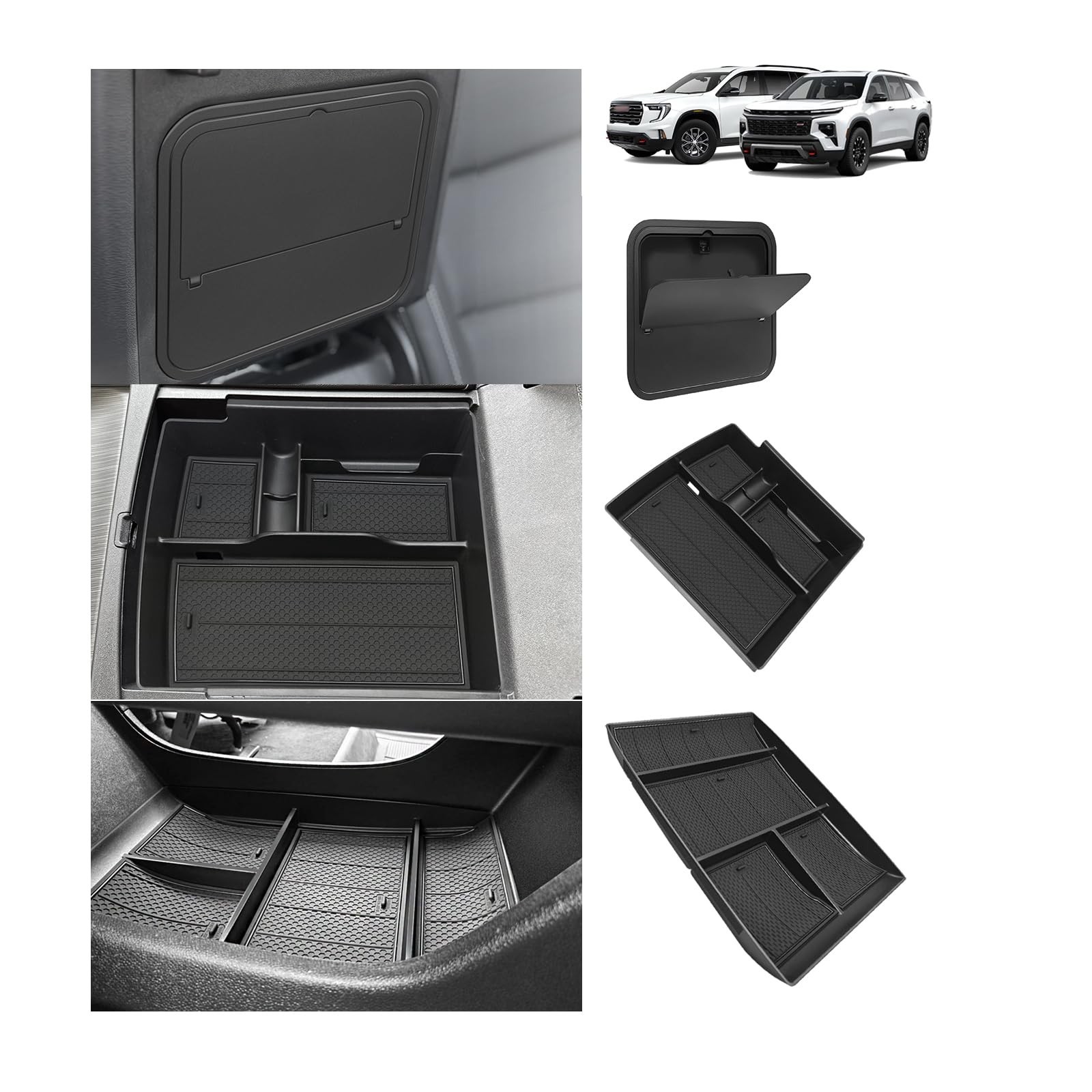 Muslogy Center Console Organizer Compatible with 2024-2026 GMC Acadia&Chevy T...