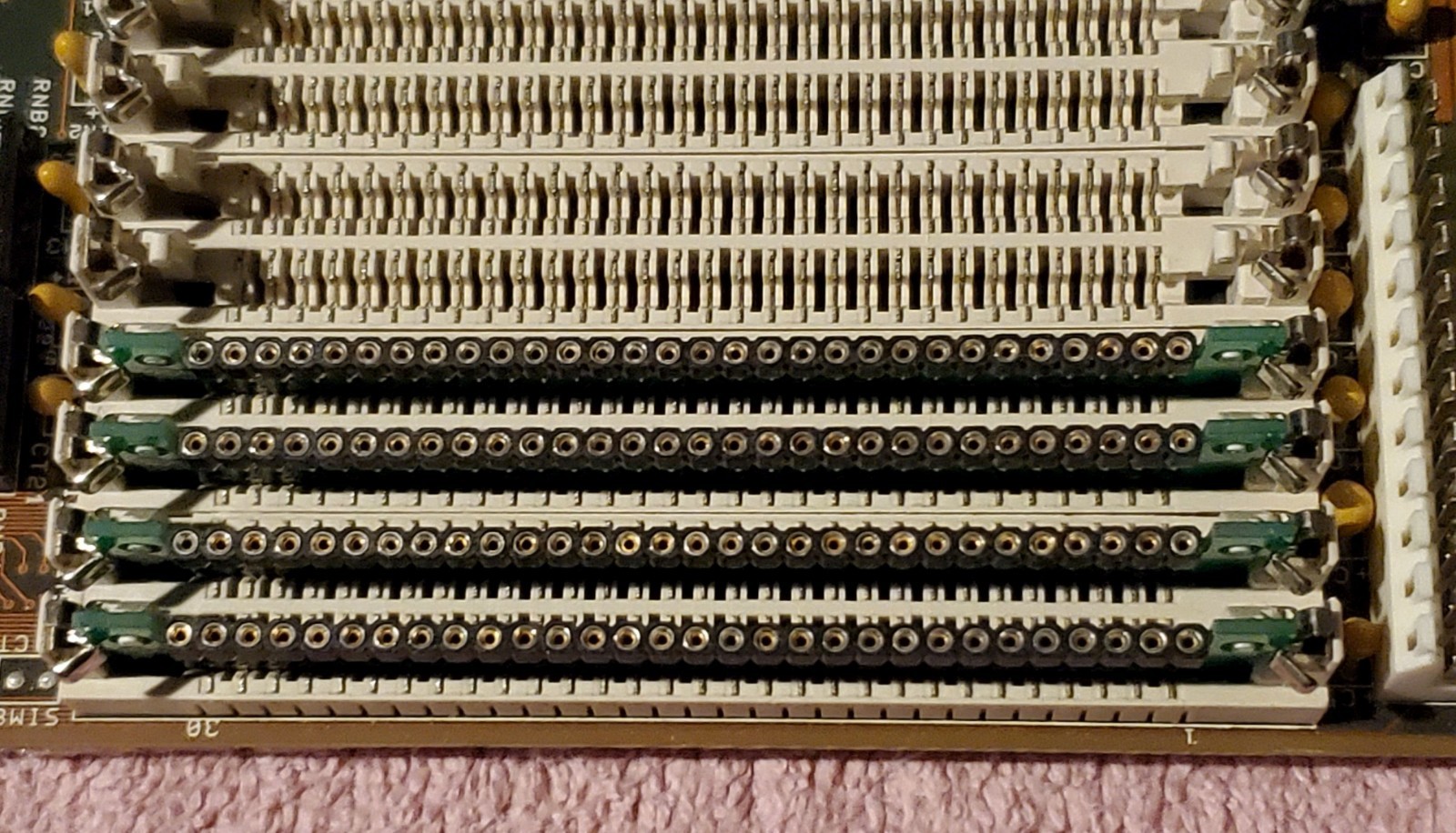 Vintage Set Of 4 AutoTime (USA) 30-Pin SIPP Sticks To SIMM Socket Adapters