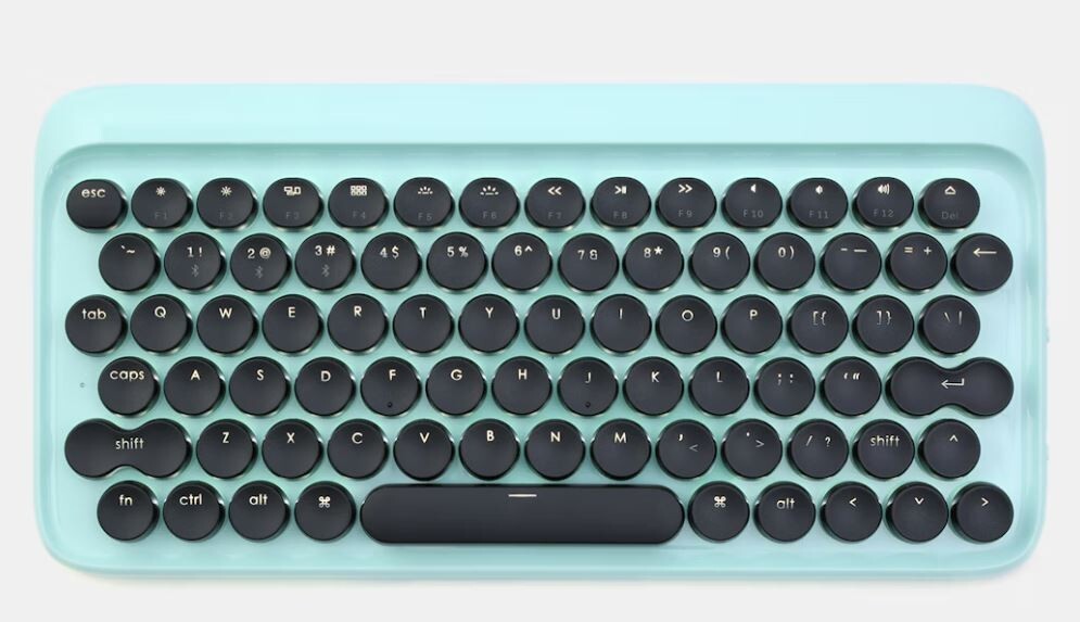 Lofree DOT EH112 Bluetooth Mechanical Keyboard Milk Turquoise Gateron Blue New