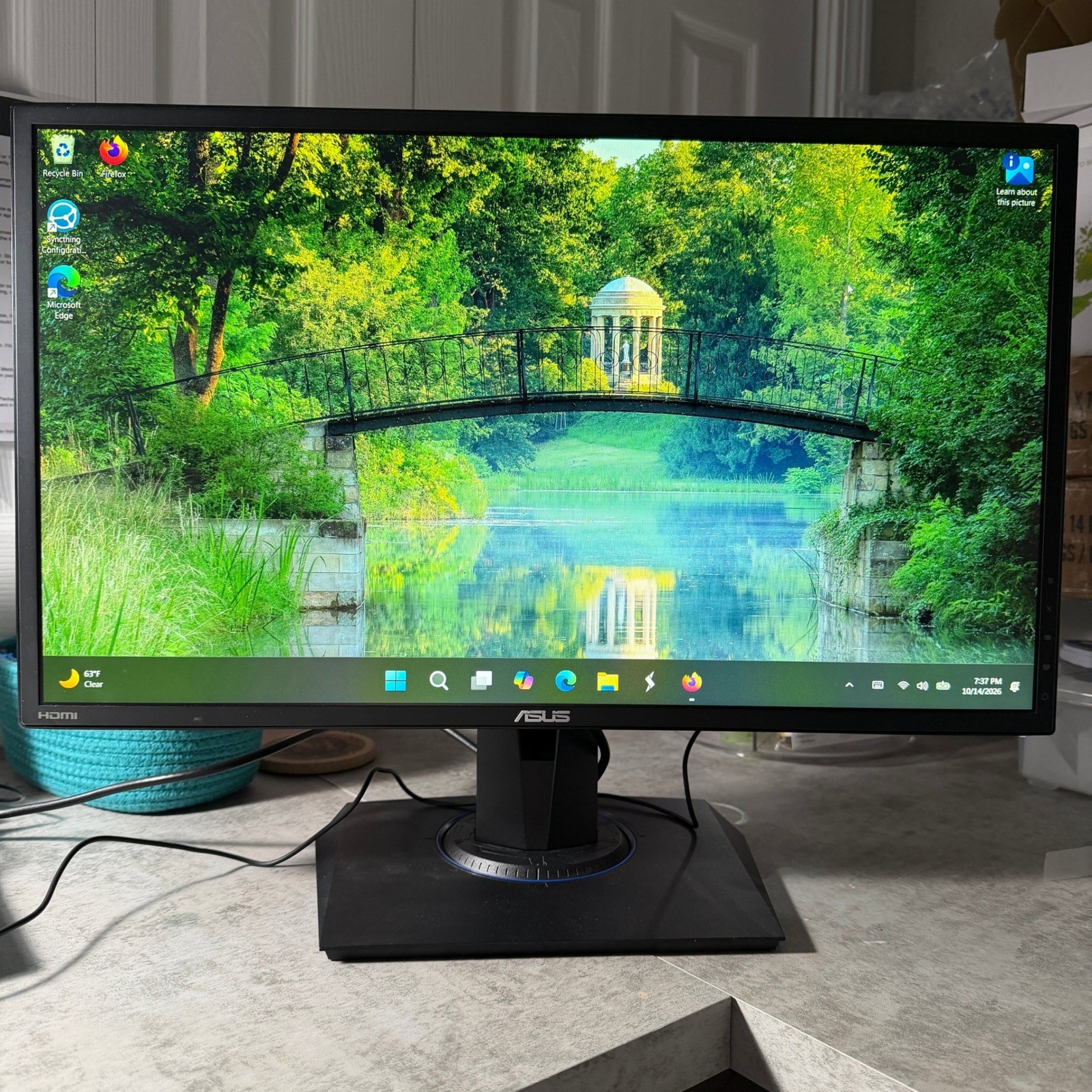 ASUS VG245H LCD Monitor 24 Inch Black HDMI VGA Gaming Desktop Display