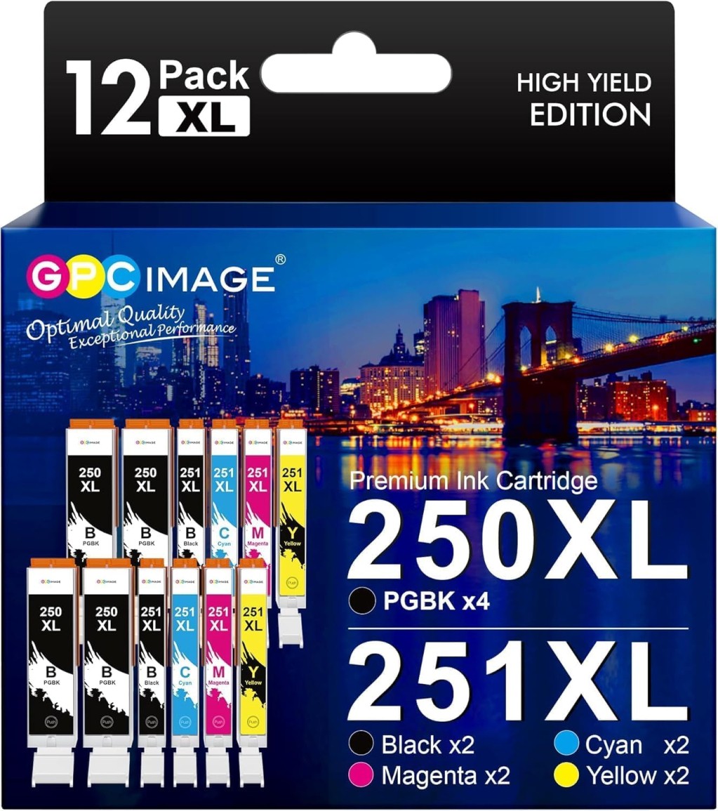 GPC Image Compatible Ink Cartridge Replacement for Canon 250 251 PGI-250XL