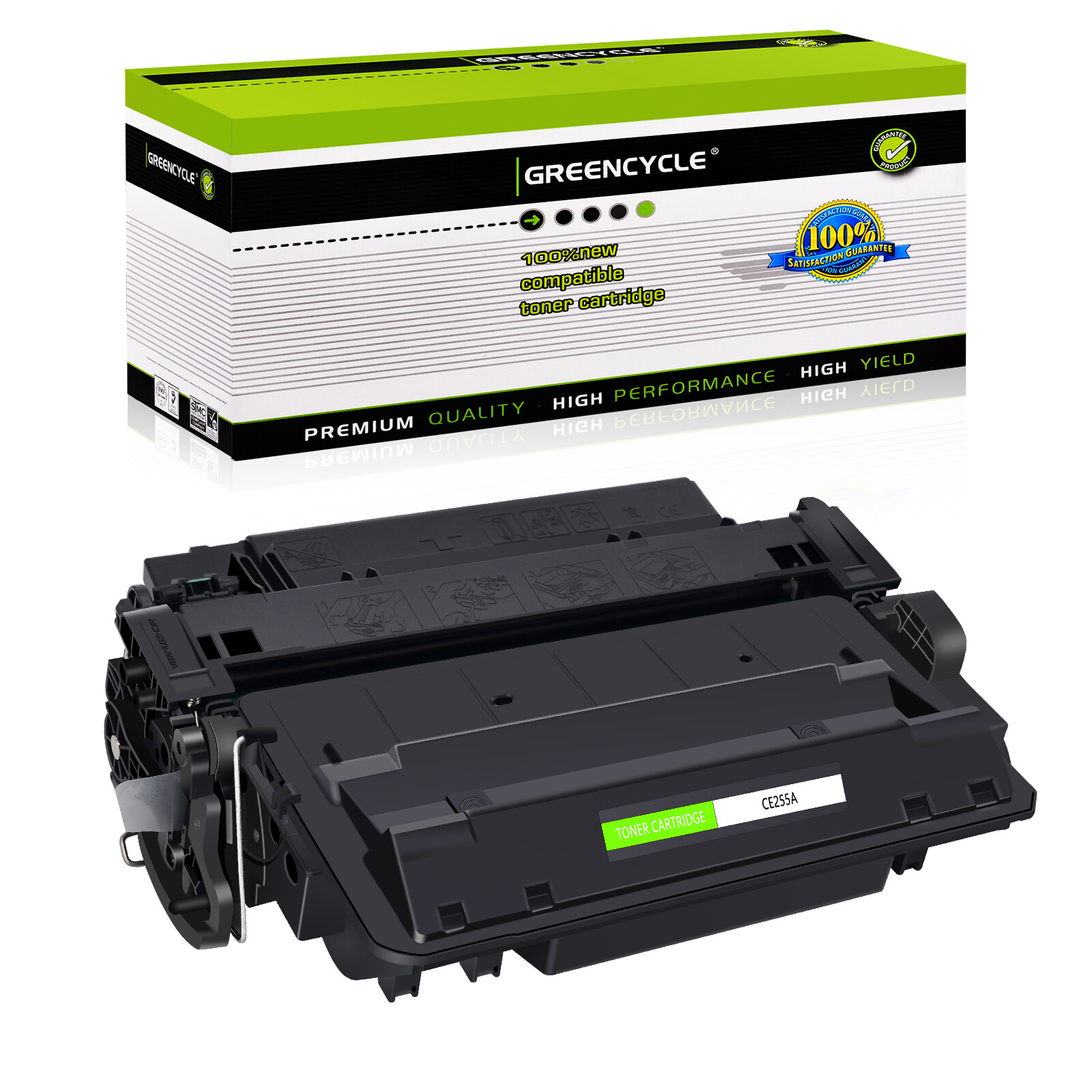 GREENCYCLE CE255A Toner Cartridge Compatible For HP LaserJet P3010 P3015 P3015dn