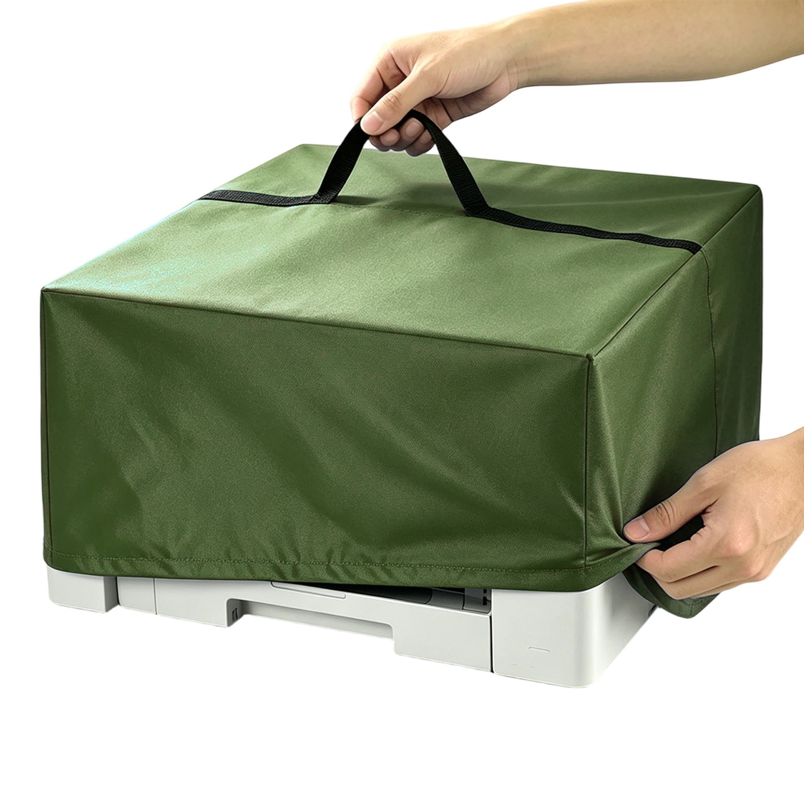 2Pcs Printer Dust Cover Case Waterproof Oxford Fabric 18x15x8in Universal Green