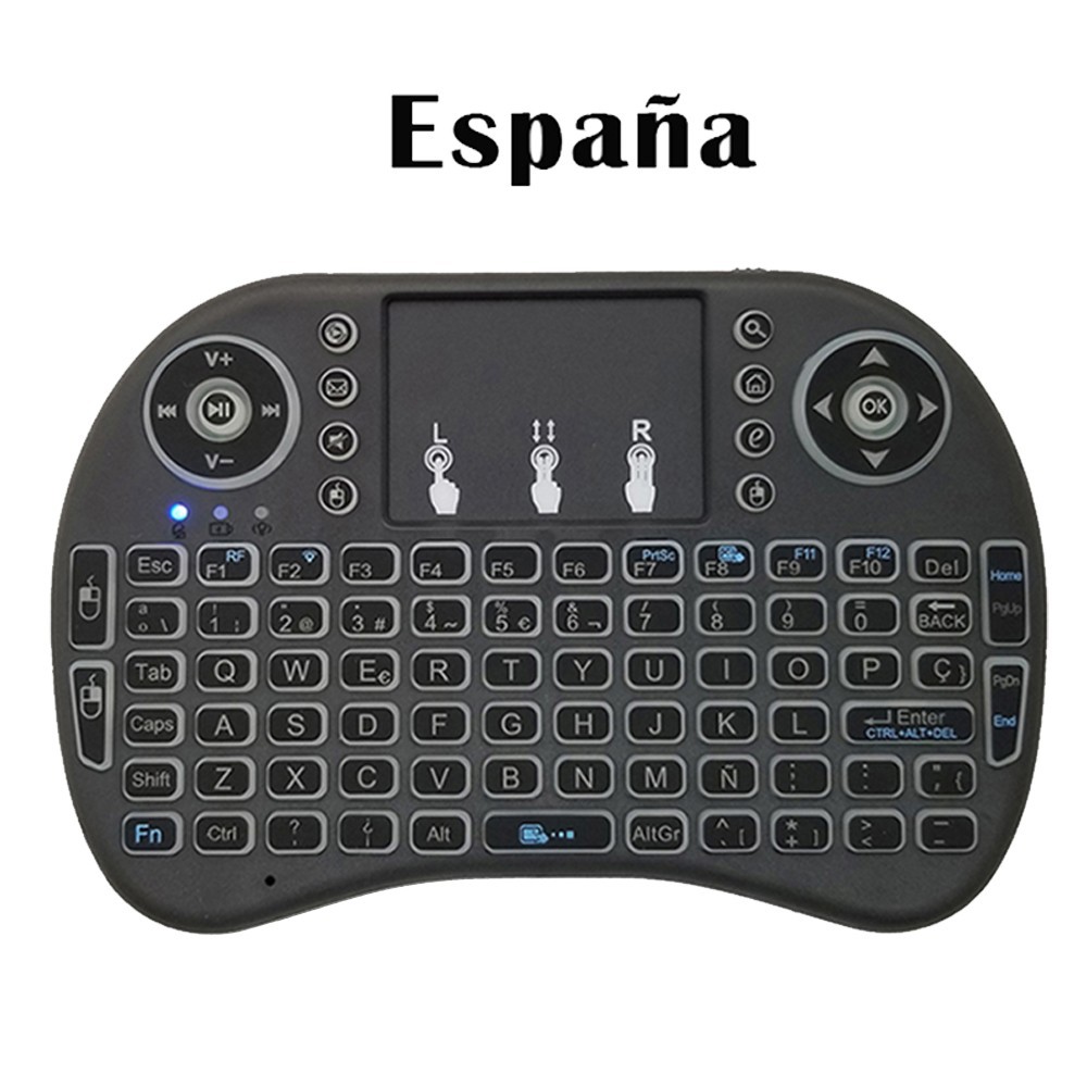 3pcs I8 Mini Wireless Keyboard Color Backlit Air Mouse Remote Android TV PC 2.4G