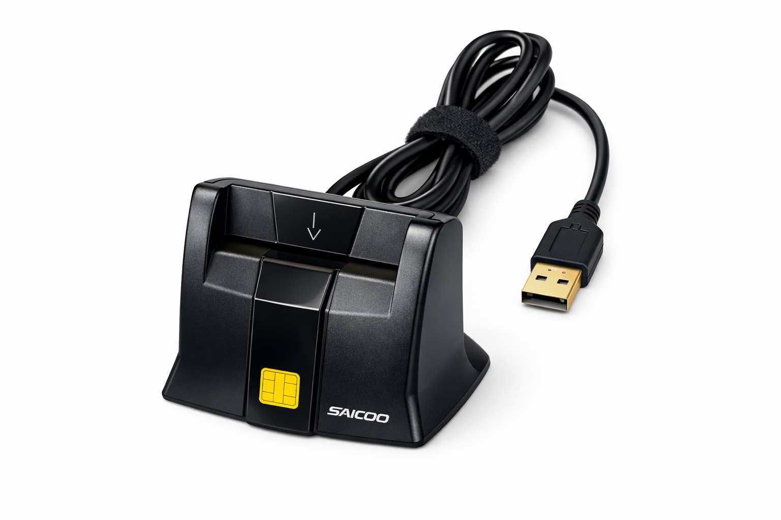 Saicoo DOD USB Common Access CAC Smart Card Reader (Horizontal Version)