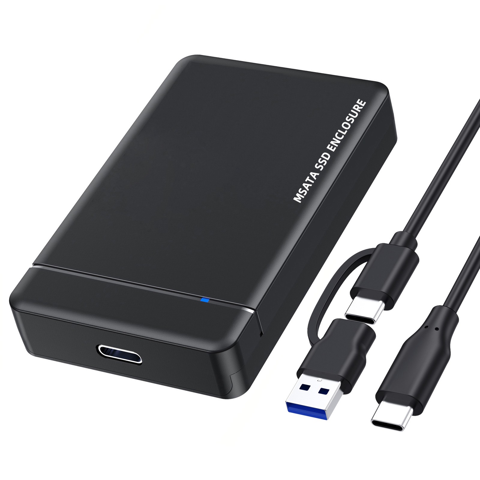 CY mSATA SSD Enclosure 50Pin to USB 3.1 Type-C Type-A External Adapter 5Gbps