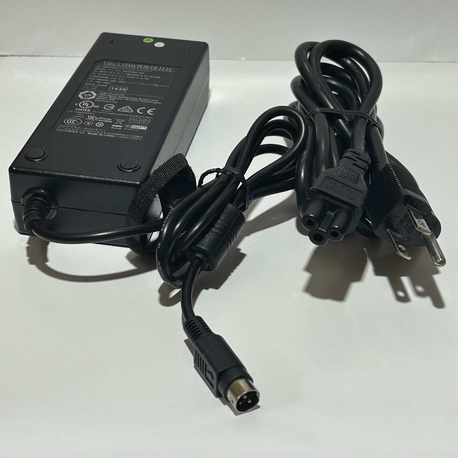 EDAC Power Adapter Model EA11003F-195 19.5V, 6.15A