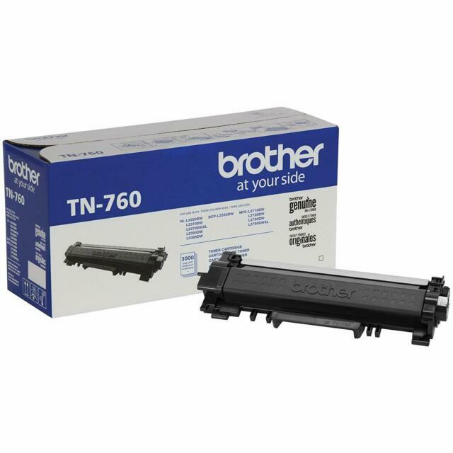 Genuine OEM Brother TN760 Black Toner Cartridge — New Sealed