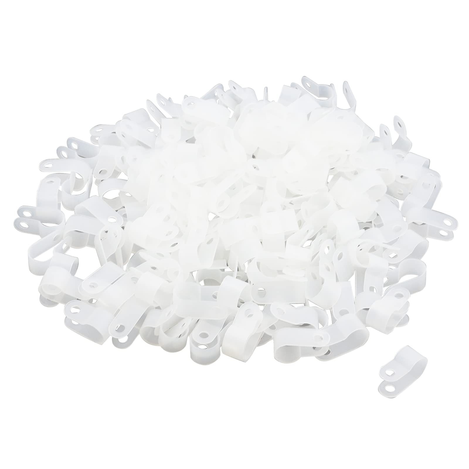 200Pcs 3/8 Inch RType Cable Clamps Nylon Cable Organizer Clips