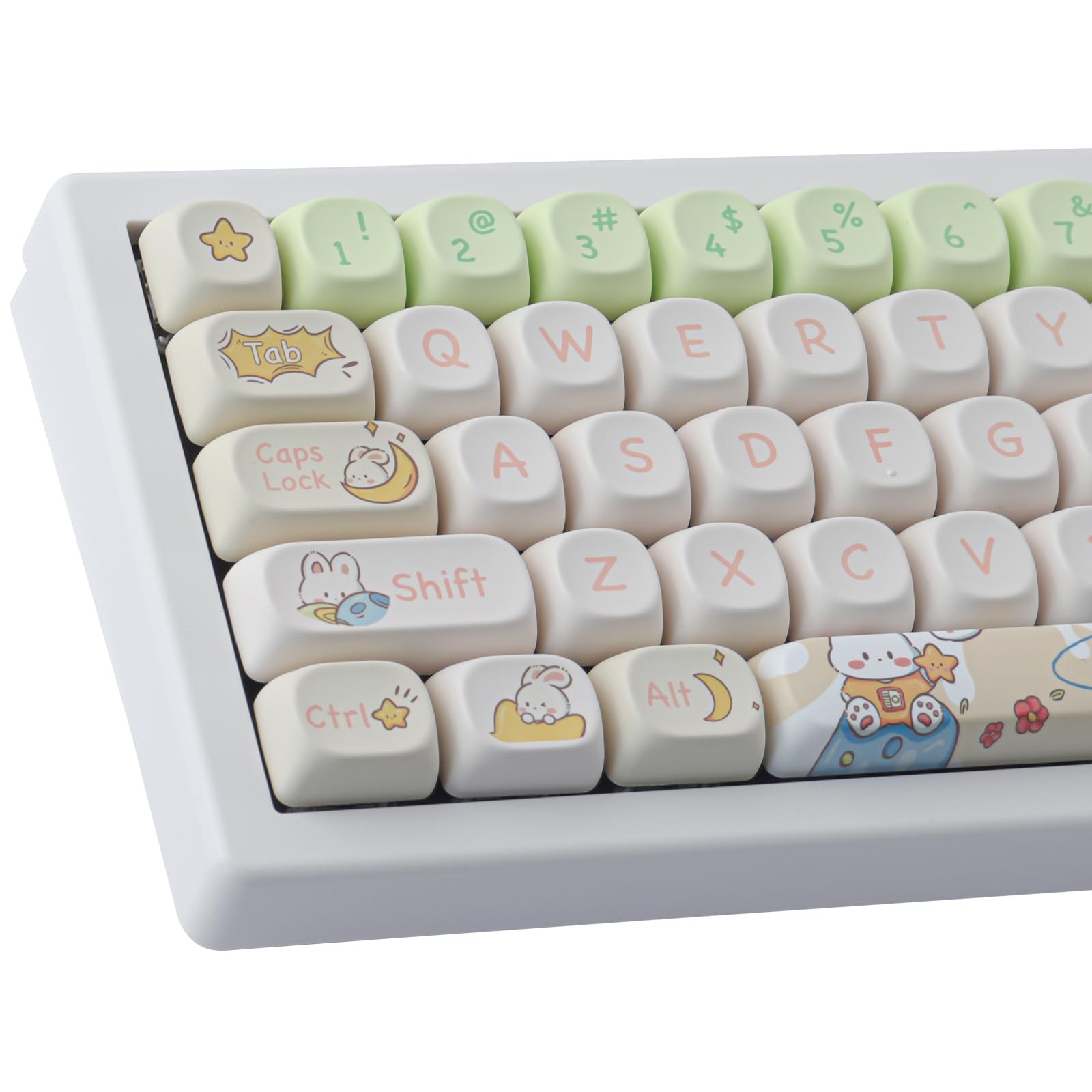 143 Keys PBT Custom Keycaps Rabbit Cute MOA Profile Cherry Gateron MX Switch