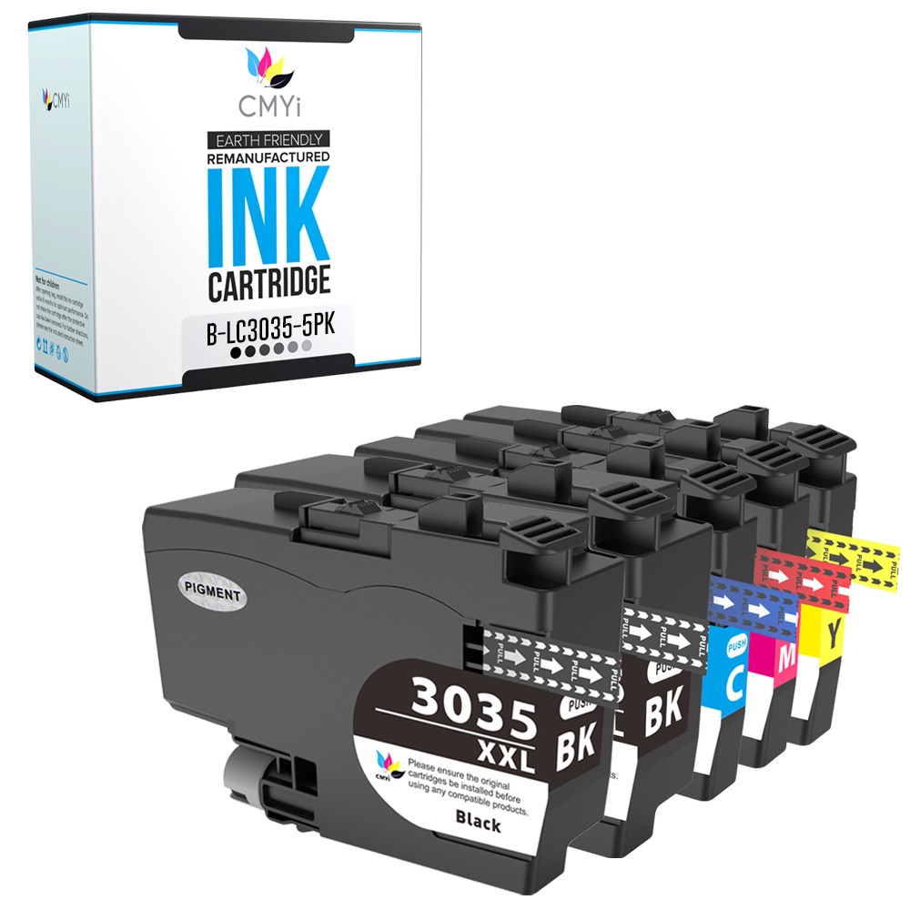 5-Pack Compatible CMYi LC3035 Ink Cartridges Combo fits Brother MFC-J815DW XL