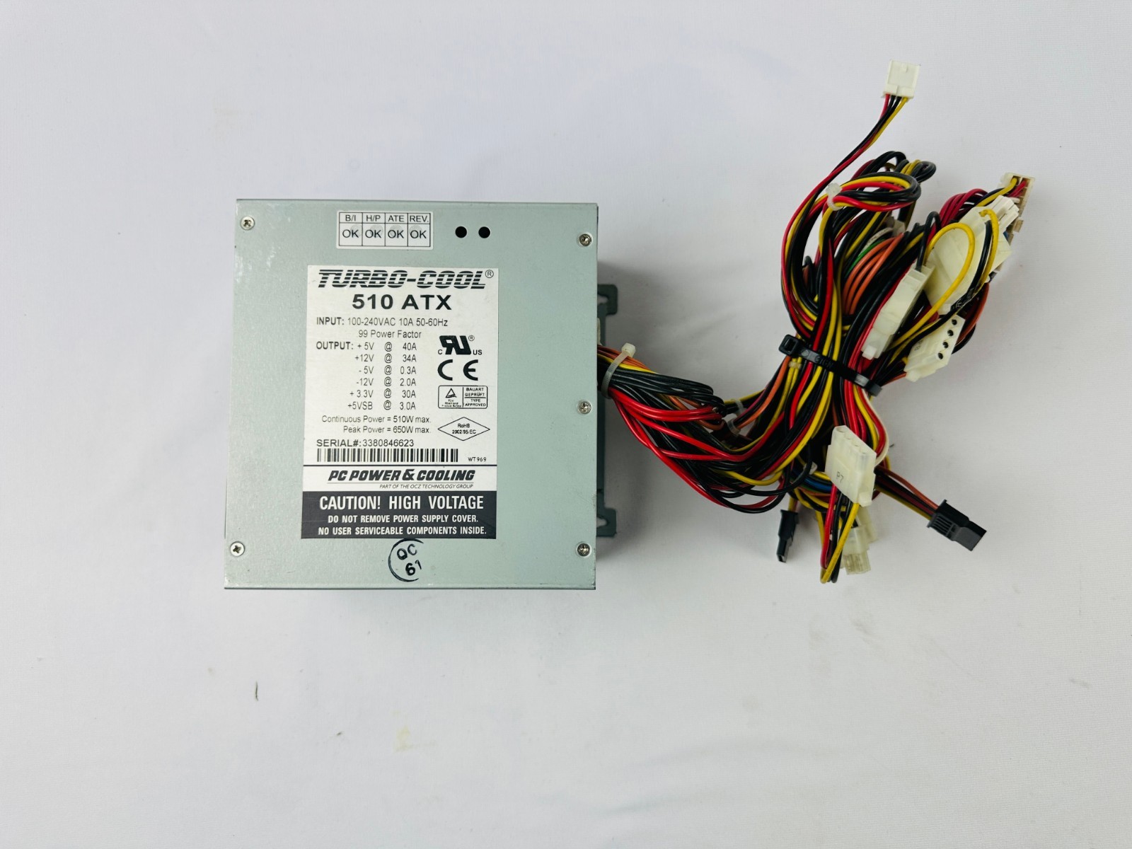 PC Power & Cooling TURBO-COOL 510 ATX Power Supply