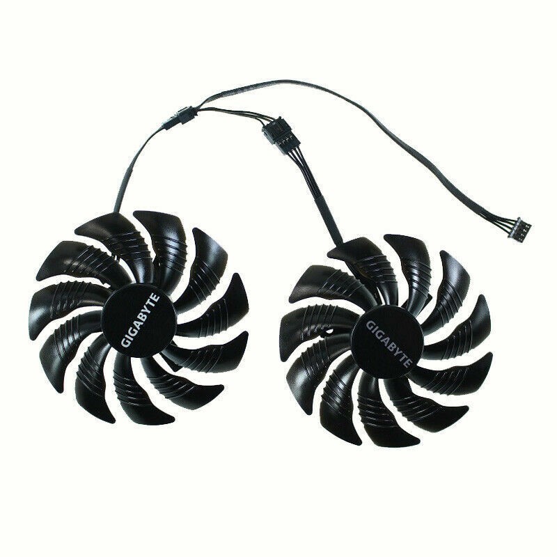 Pair Fans Cooler Fan For GIGABYTE GTX 1070 1060 RX 570 580 PLD09210S12HH 85mm