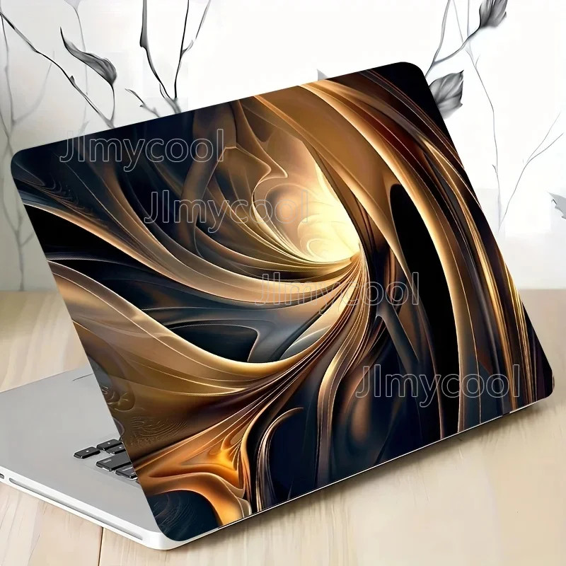 2pcs 3D Space Laptop Light Beige Sticker Sticker Self-adhesive Art Stickers