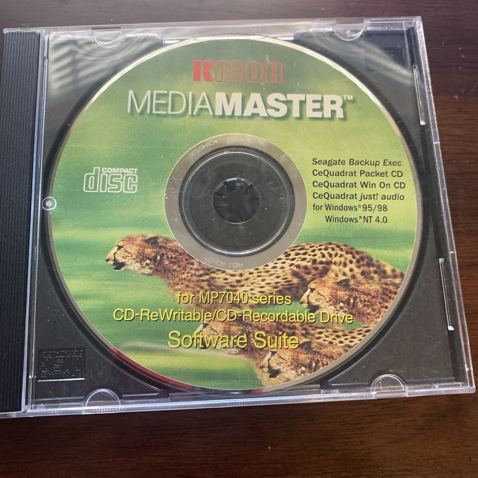 RICOH Media Master CD-Rewritable Recordable MP7040 Drive Software Suite Disk