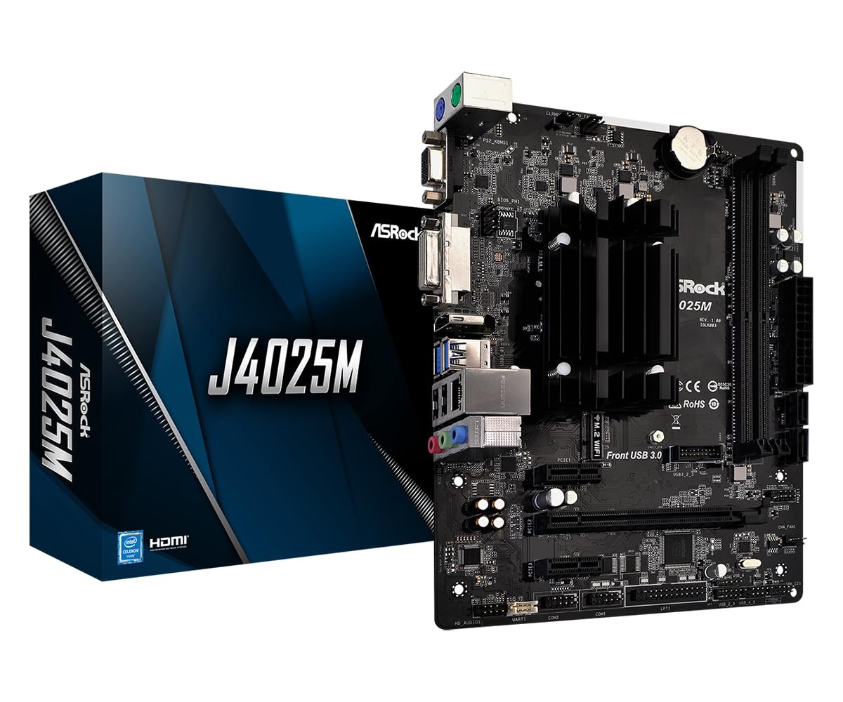 ASRock J4025M Intel® Dual-Core Processor J4025 (Up to 2.9 GHz) Motherboard