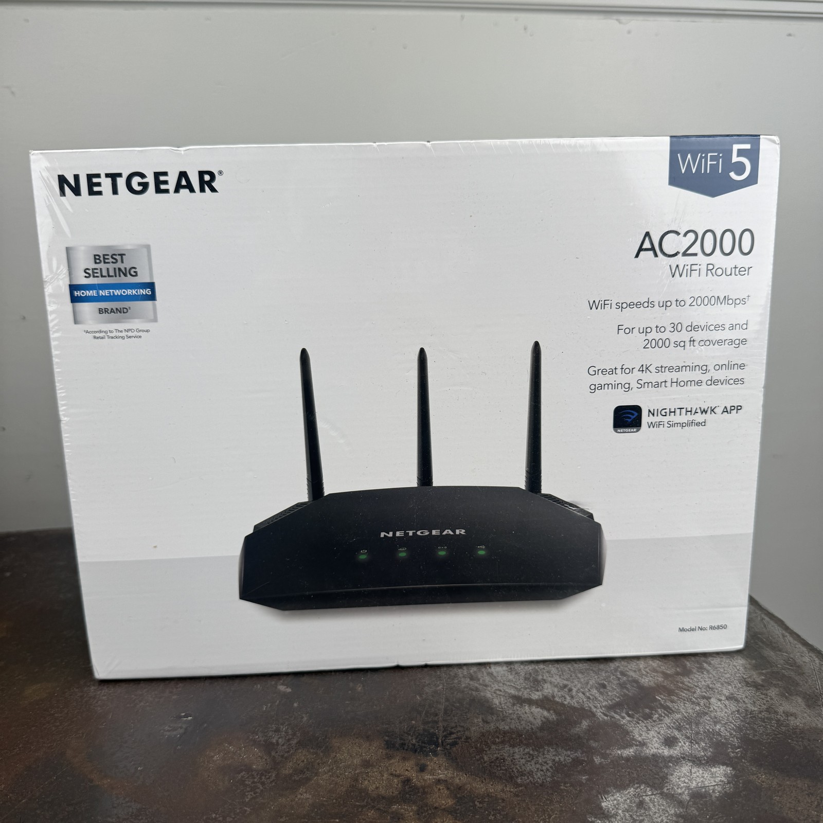 NETGEAR R6850-100NAS AC2000 Wi-Fi 5 Router 4K Gaming Smart Devices New / Sealed