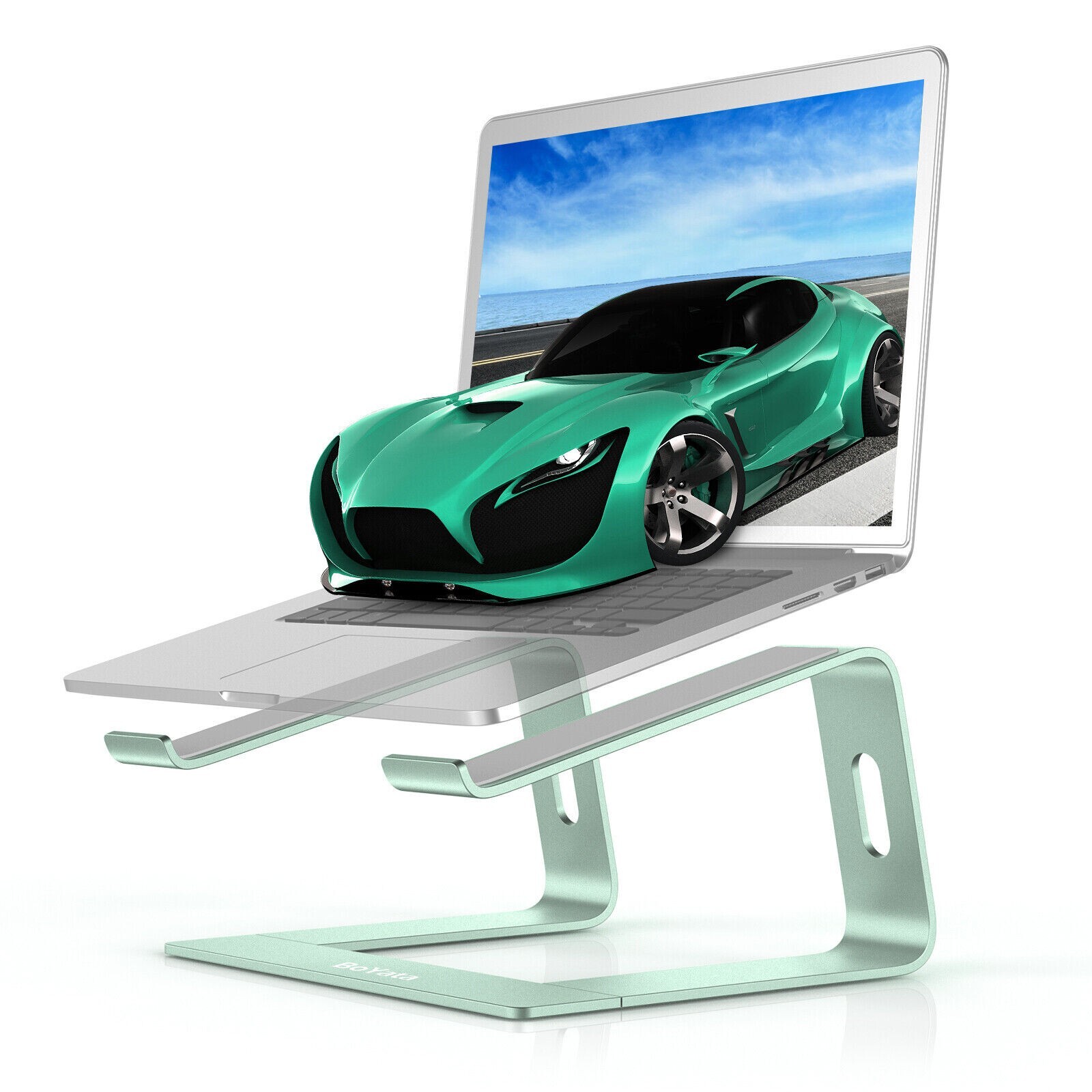Aluminum Ergonomic Laptop Riser Computer Stand for Desk, Detachable,for 10-15.6"