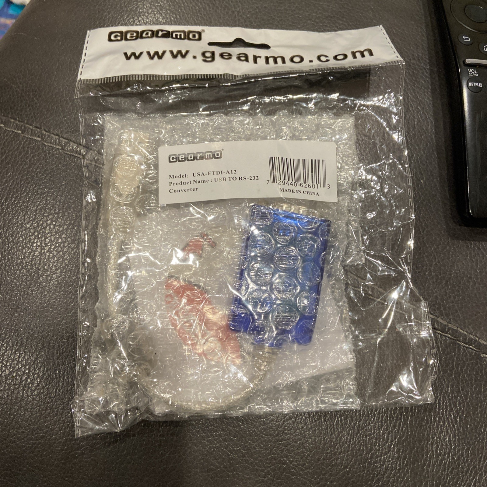 Windows 7/8/10/11 USB to RS232 Serial Adapter w/FTDI Chip, 12in. Cable, Indic...