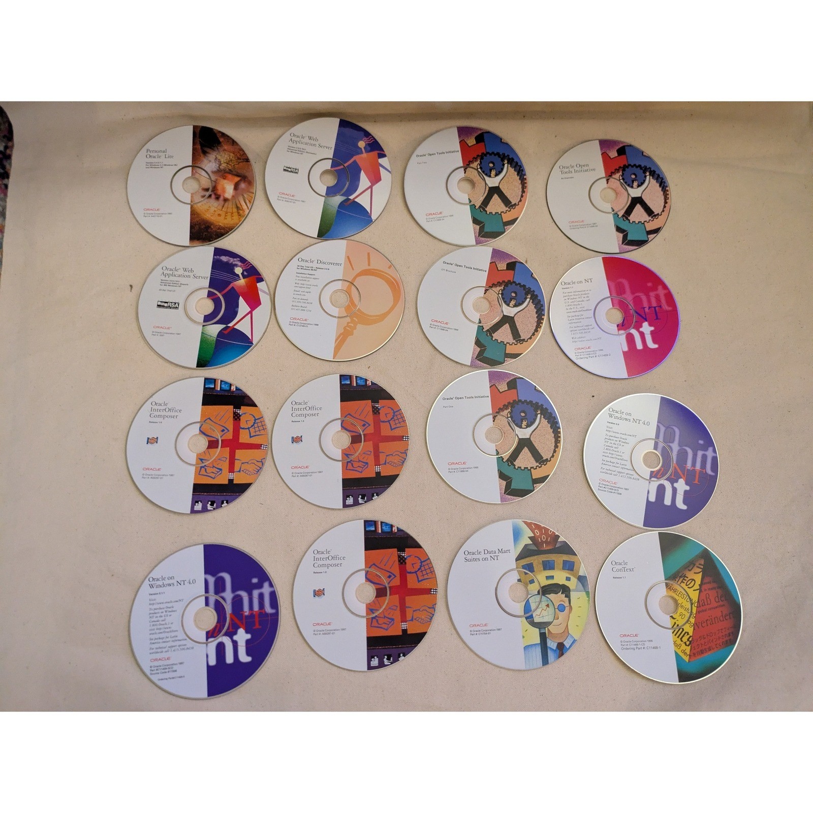 Lot of 16 Oracle Software CD Windows NT Personal Web Application Server