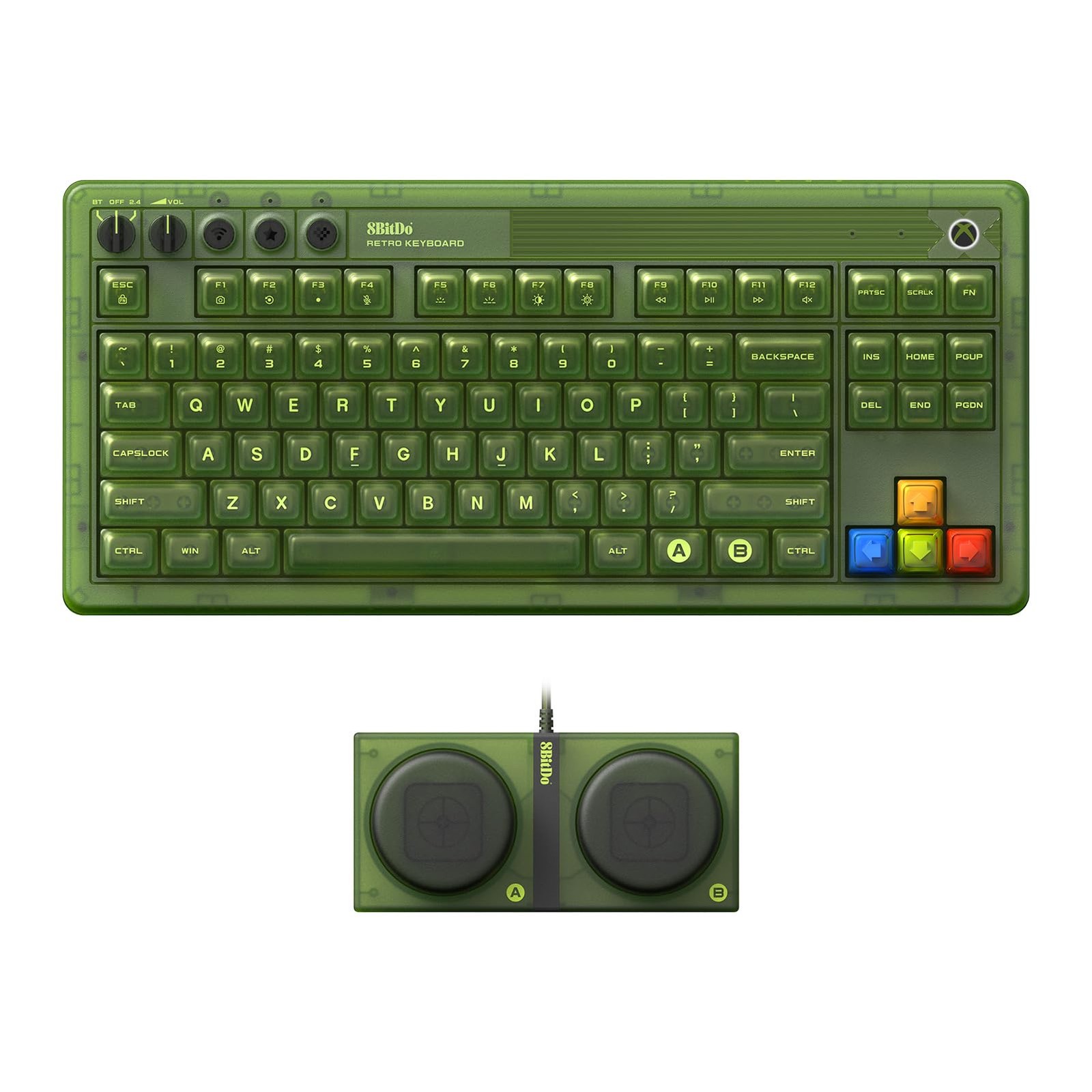 8Bitdo Retro 87 Mechanical Keyboard for 1 Count (Pack of 1), Xbox Edition