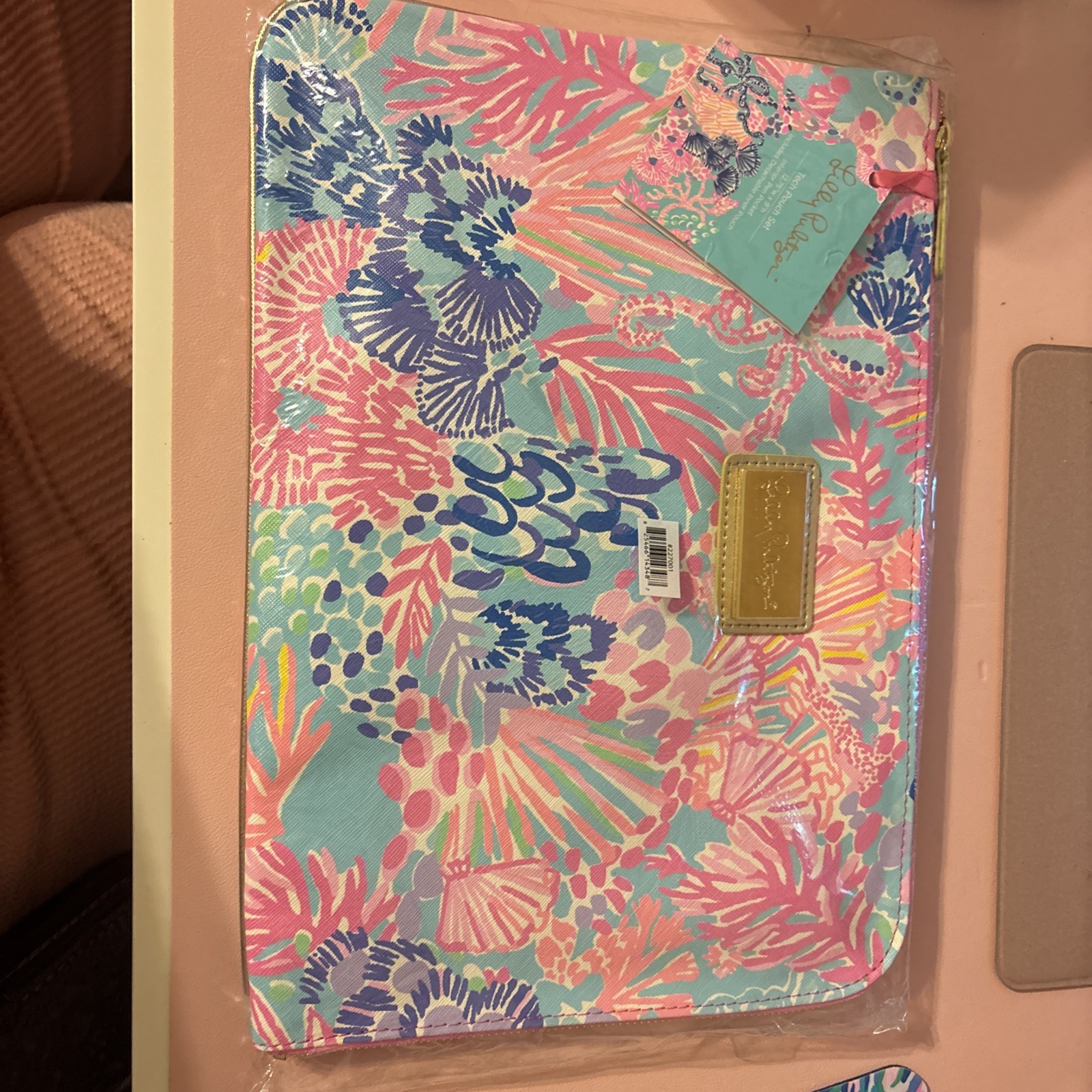 NWT Lilly Pulitzer Tech Pouch Set In Splendor In The Sand