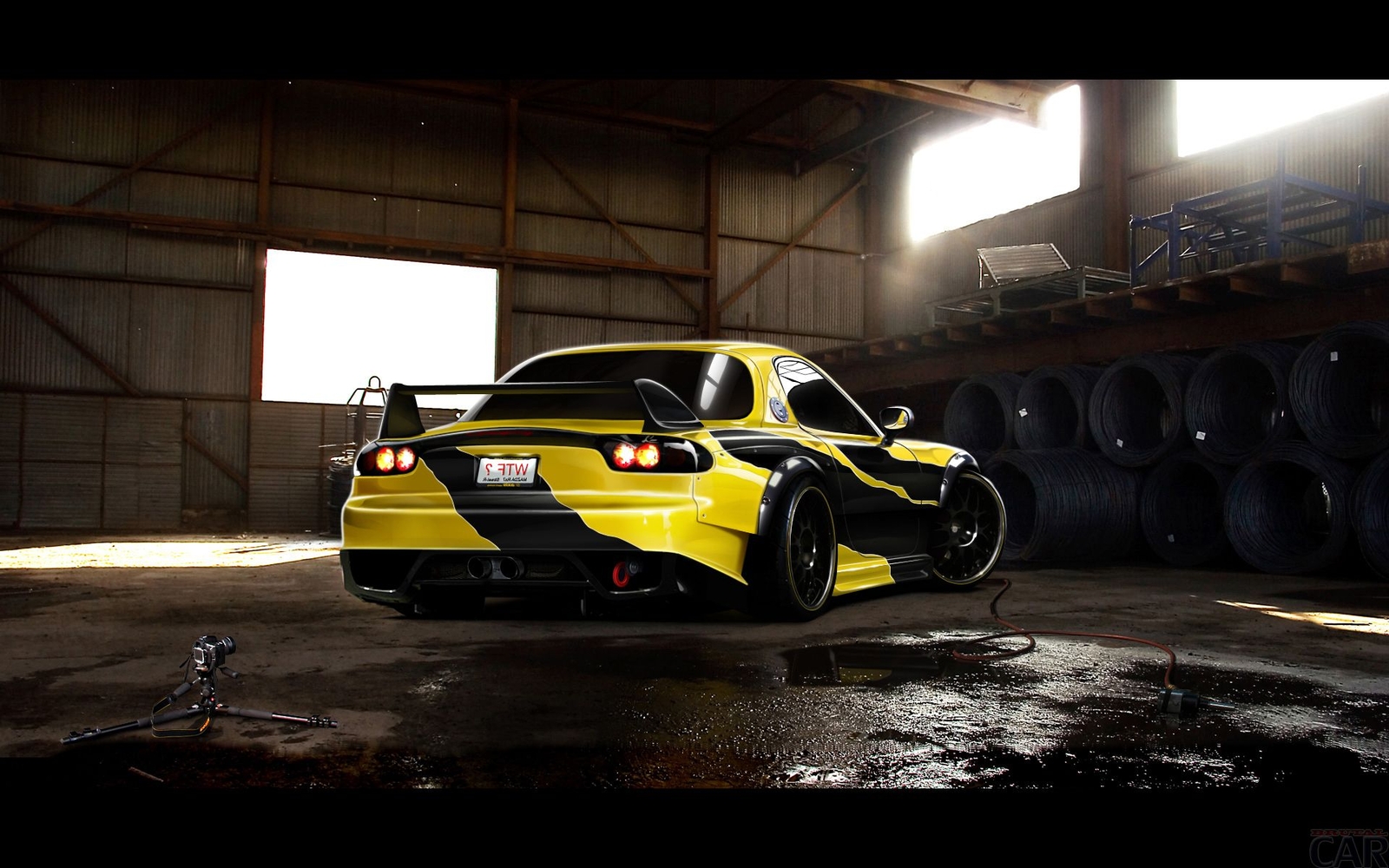 Cars mazda rx 7 Desk Mat Stitched