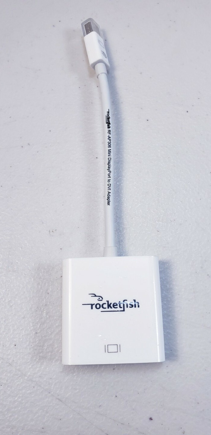 Rocketfish RF-AP306 Mini Display Port To DVI Video Cable Converter Adapter 