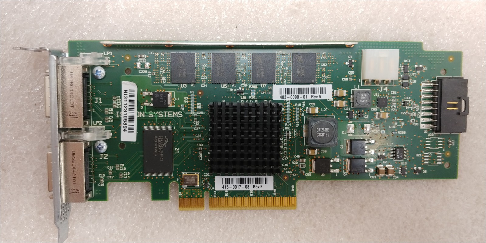 Isilon 403-0090-01 Dual Port PCI-E INFINIBAND Adapter 415-0017-08 