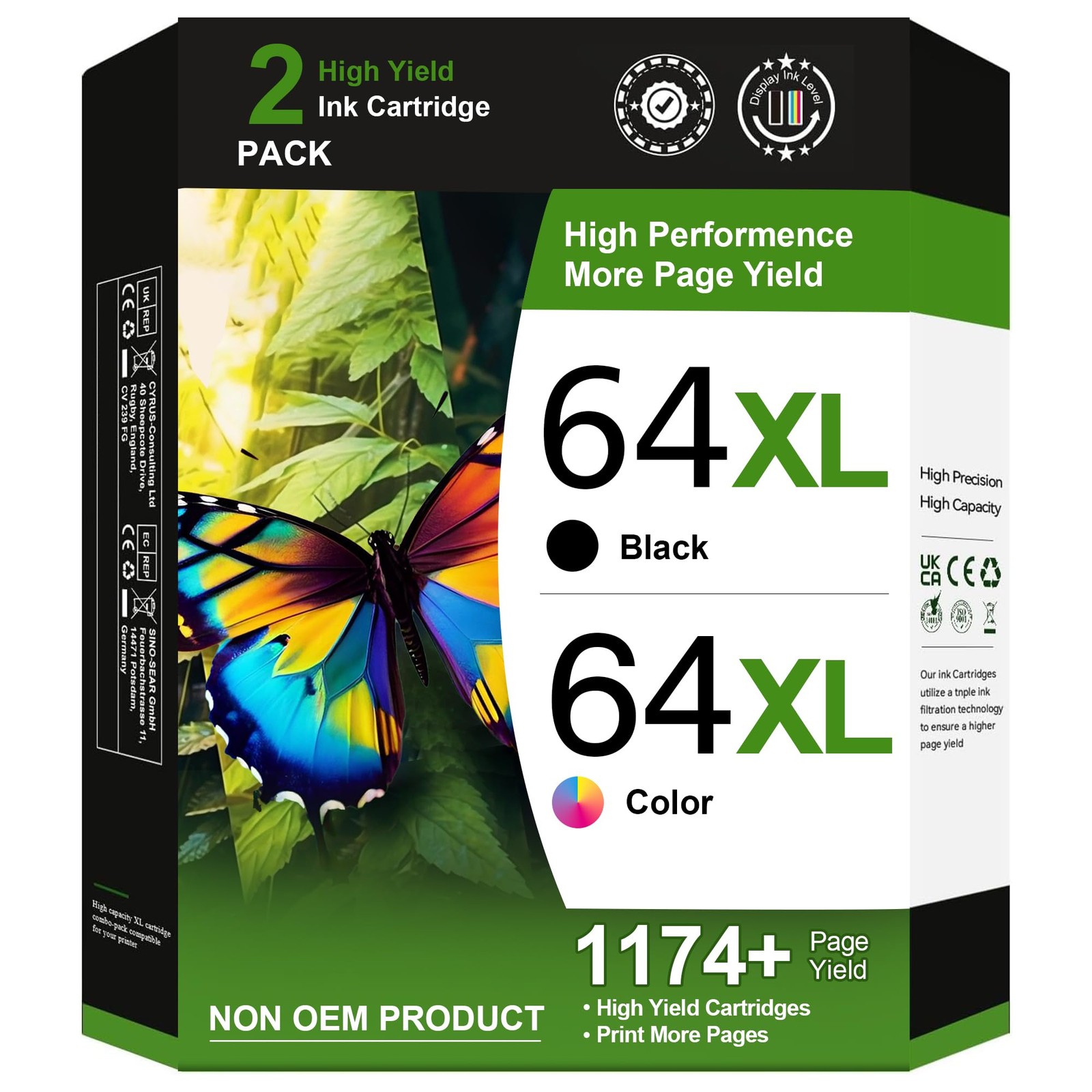 64XL Ink Cartridge Replacement for HP Ink 64 HP 64 Ink for HP 64XL Ink Cartri...