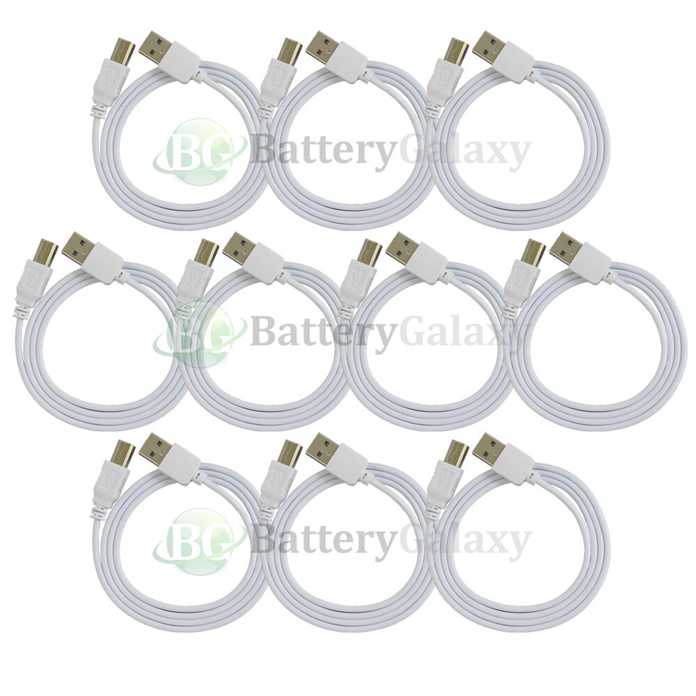 10X 3ft USB2.0 A Male to B Male Printer Scanner Cable Cord HOT (U2A1-B1-03WHT)