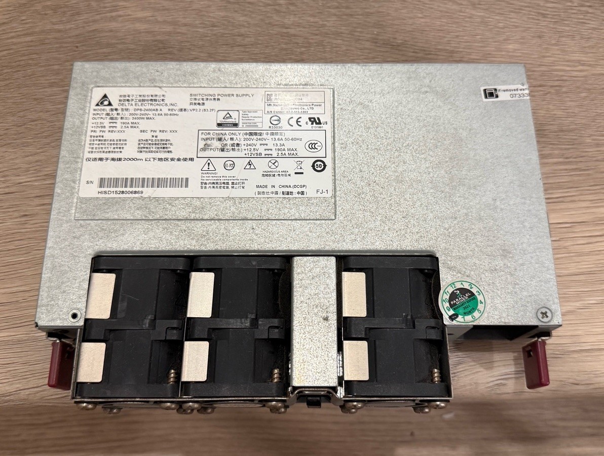 Delta Electronic 2400W PSU Power Supply DPS-2400AB A - Tested Working
