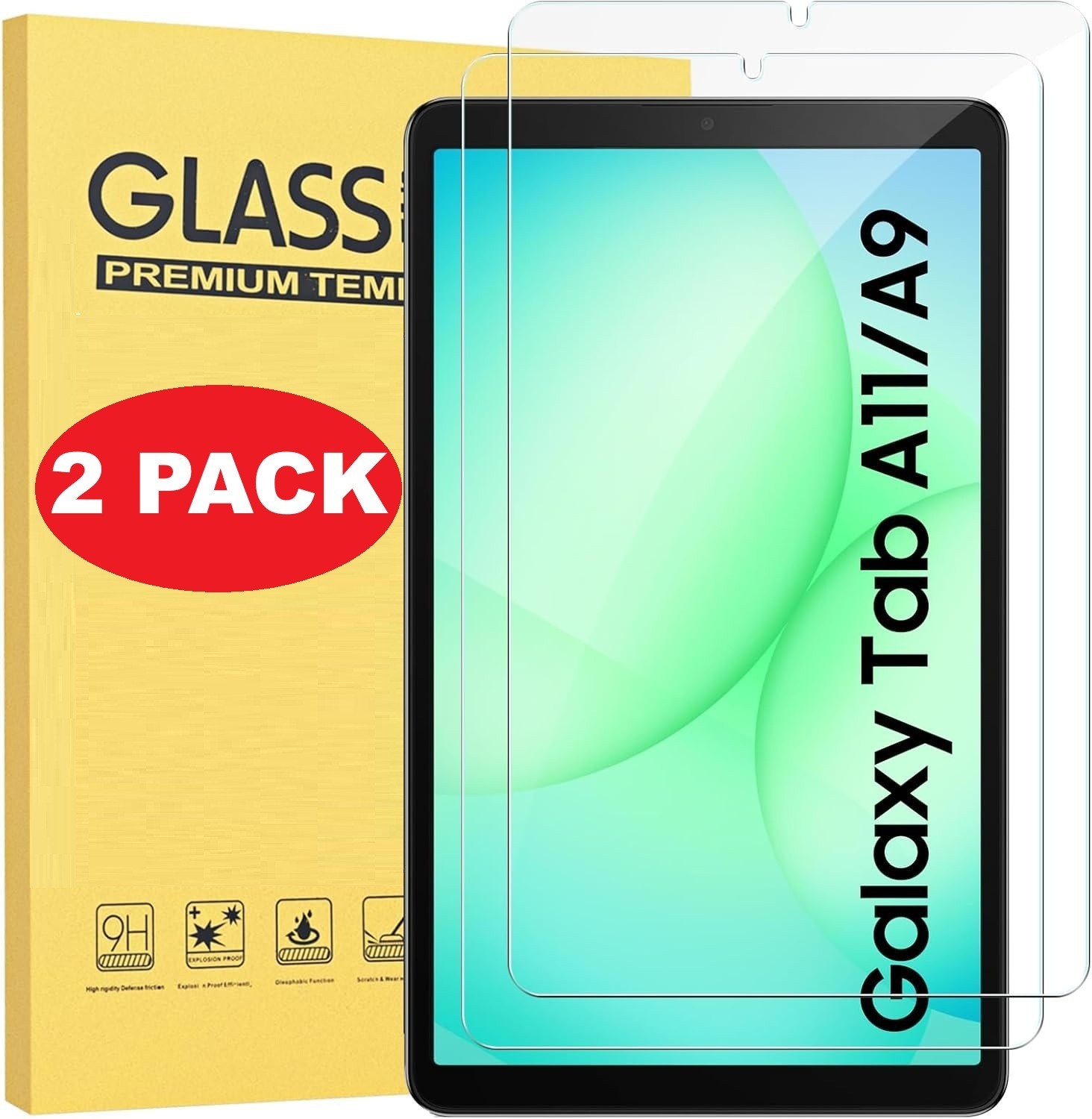 (2 Pack) Samsung Galaxy Tab A11 / A9 5G 8.7" Screen Protector Tempered Glass
