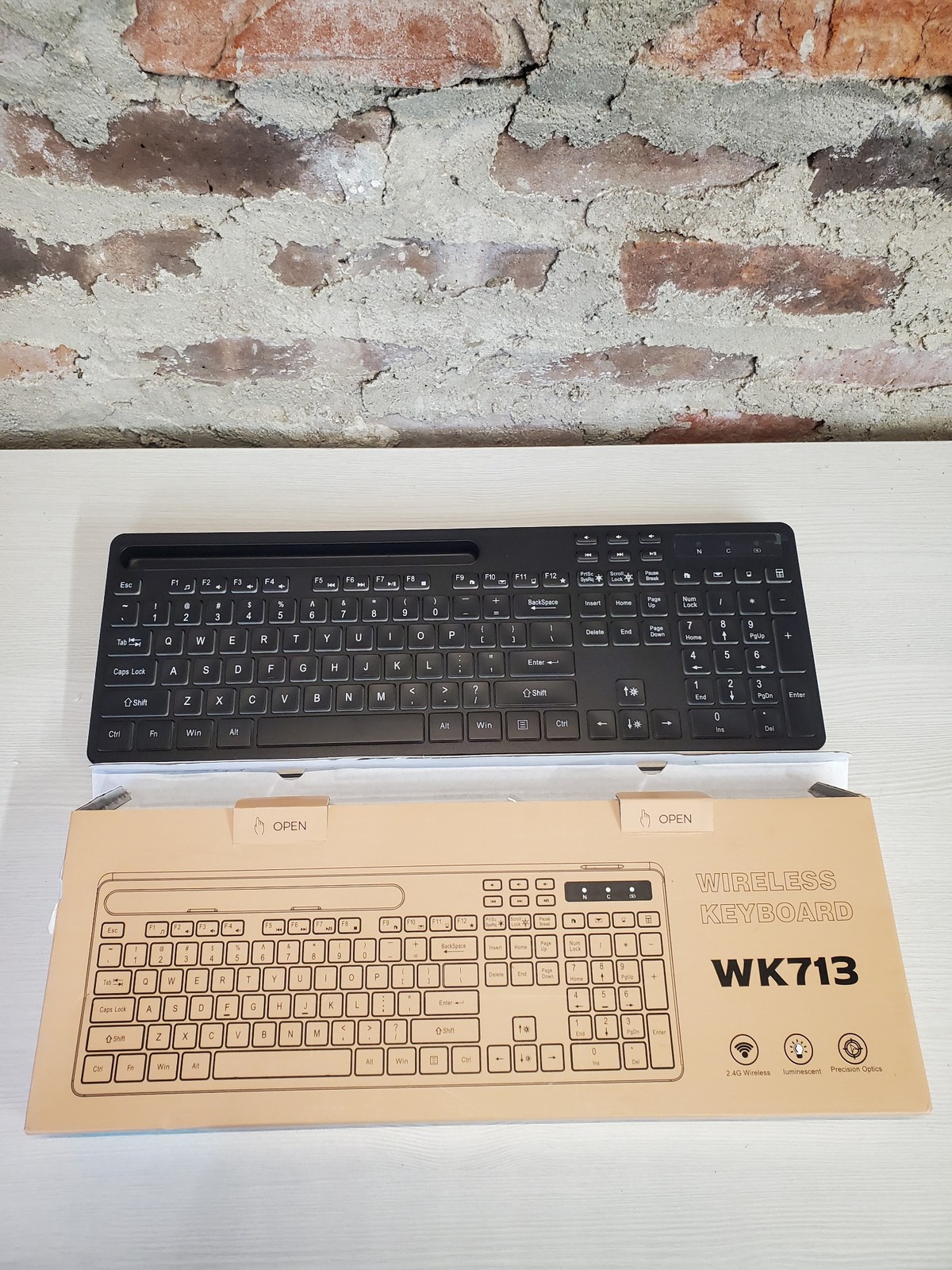 Soueto Wireless Keyboard WK713 2.4G USB Receiver Mac Windows PC Black New
