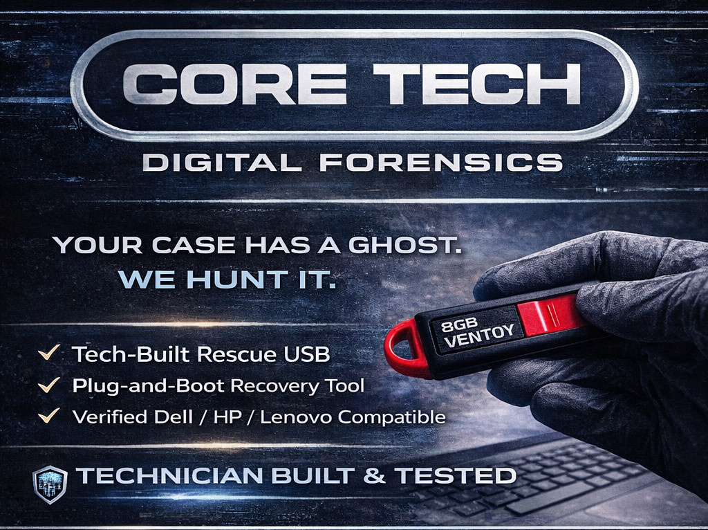 Pro Tech Boot USB – Windows Recovery, Data Rescue, Diagnostics (Dell/HP/Lenovo)