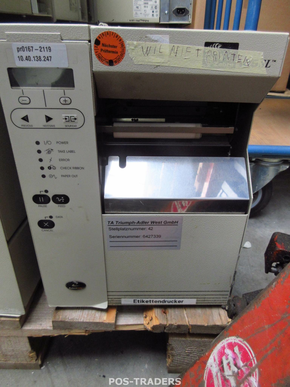 Zebra 105SL 10500-2004-0030 LAN Thermal Label Printer TURNS ON, DOESN'T PRINT 