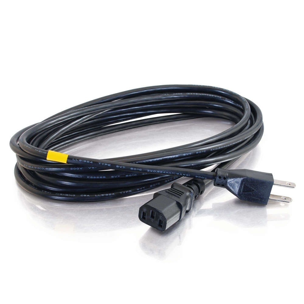 C2G 5ft (1.5m) 16 AWG Universal Power Cord (NEMA 5-15P Model 29927