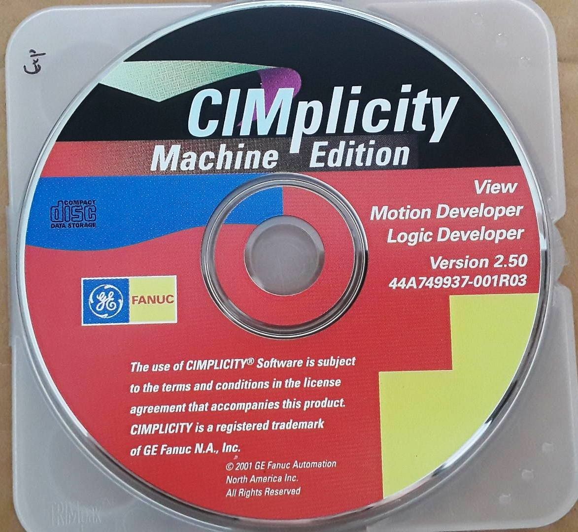 GE Fanuc Automation CIMplicity Machine Edition Version 2.5 w/ License