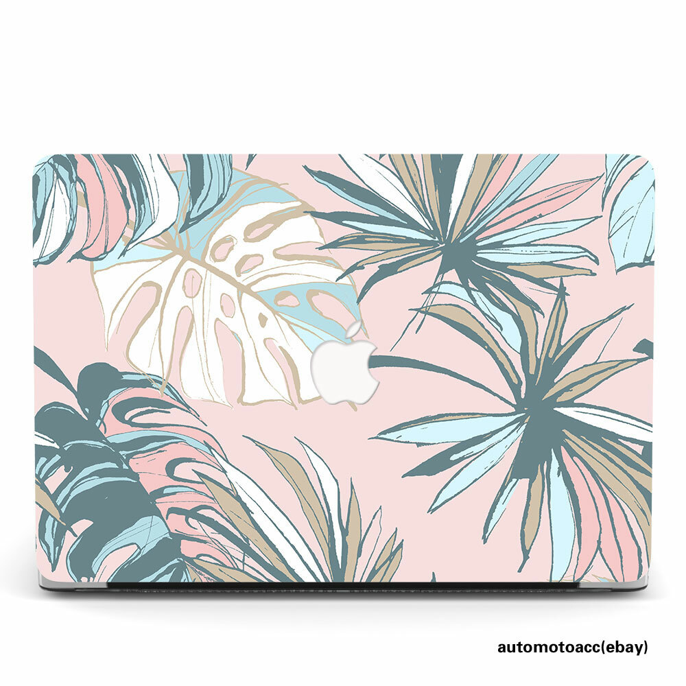 Pink Tropical Palm Leaves Hard Case For Macbook Pro 16 14 15 13 Air 11 12 inch