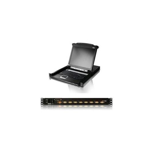 Aten CL5708M 17" LCD Console 8-Port KVM w/ Peripheral Sharing