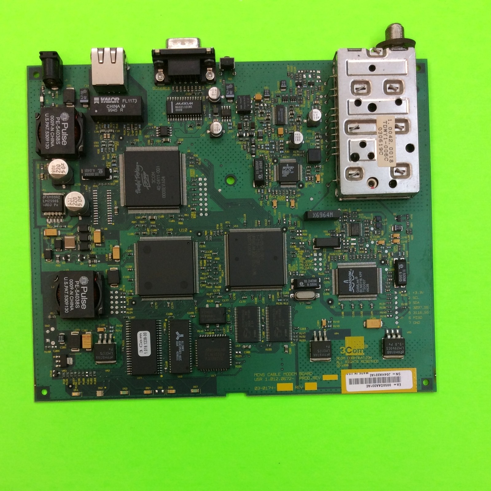 US Robotics 2940 Networking Device Main Logic Board 03-0174 1.012.0672