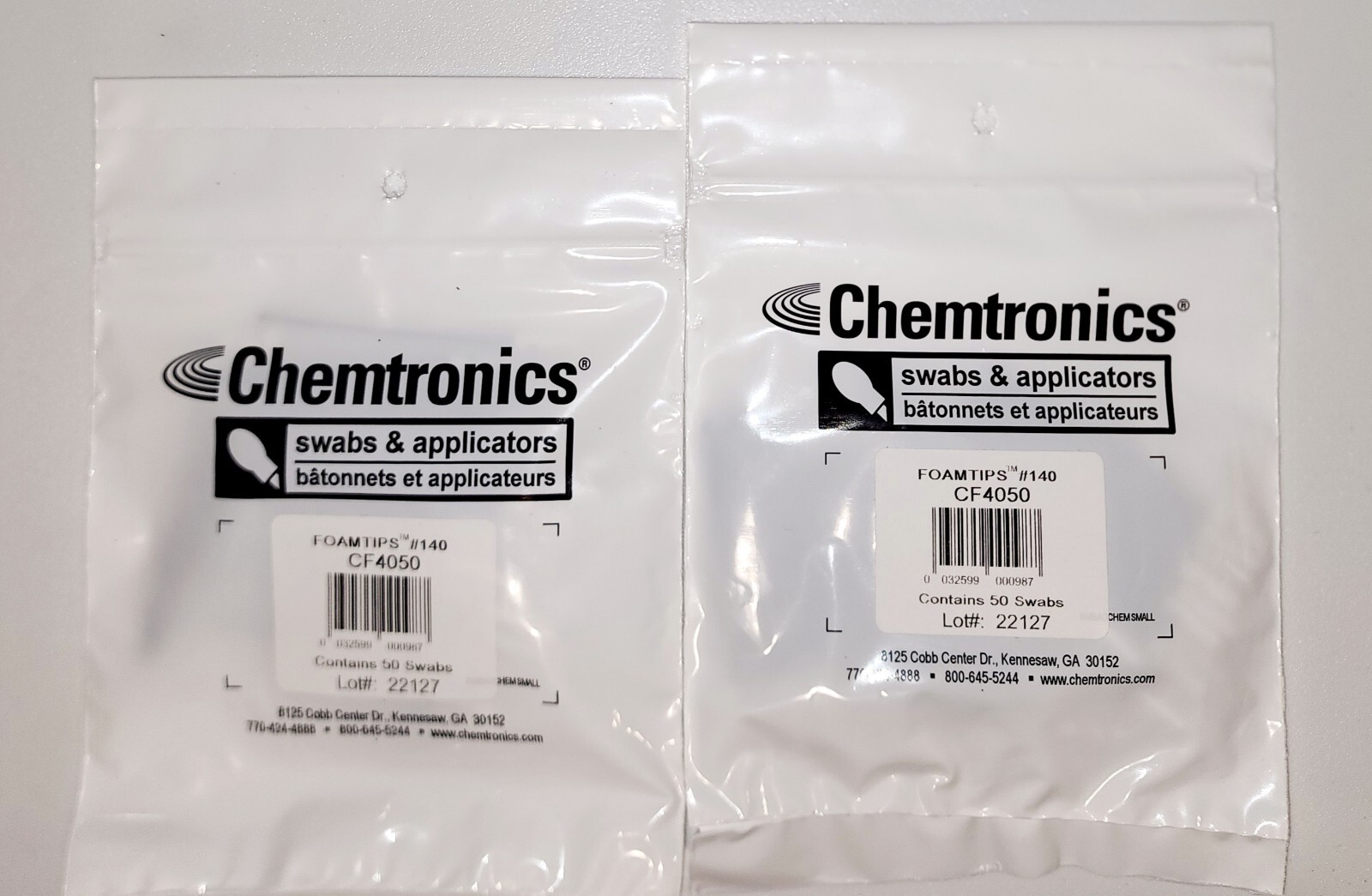 100 Chemtronics Precision Foam Cleaning Swabs PCB Electronics Lint Free CF4050