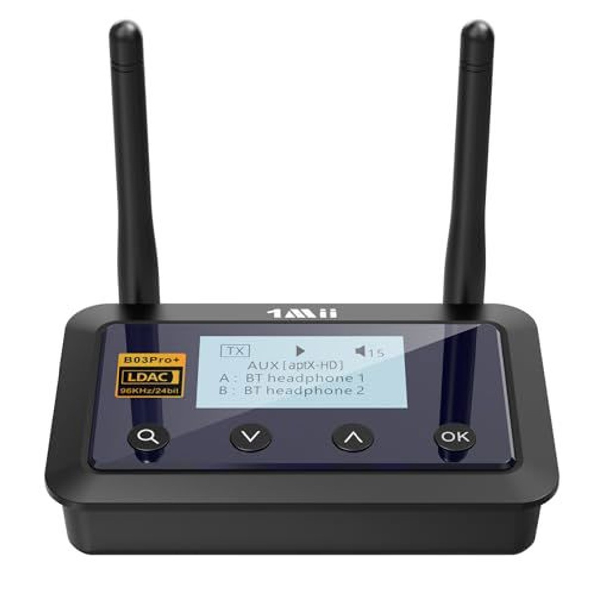 1Mii B03Pro Bluetooth 5.3 Transmitter Receiver aptX HD Adaptive DAC Optical RCA