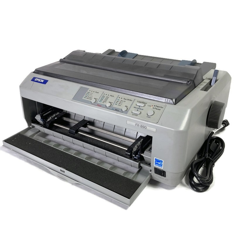 Epson FX-890 P361A Dot Matrix Serial Impact Printer w/ Network Card - No Ribbon