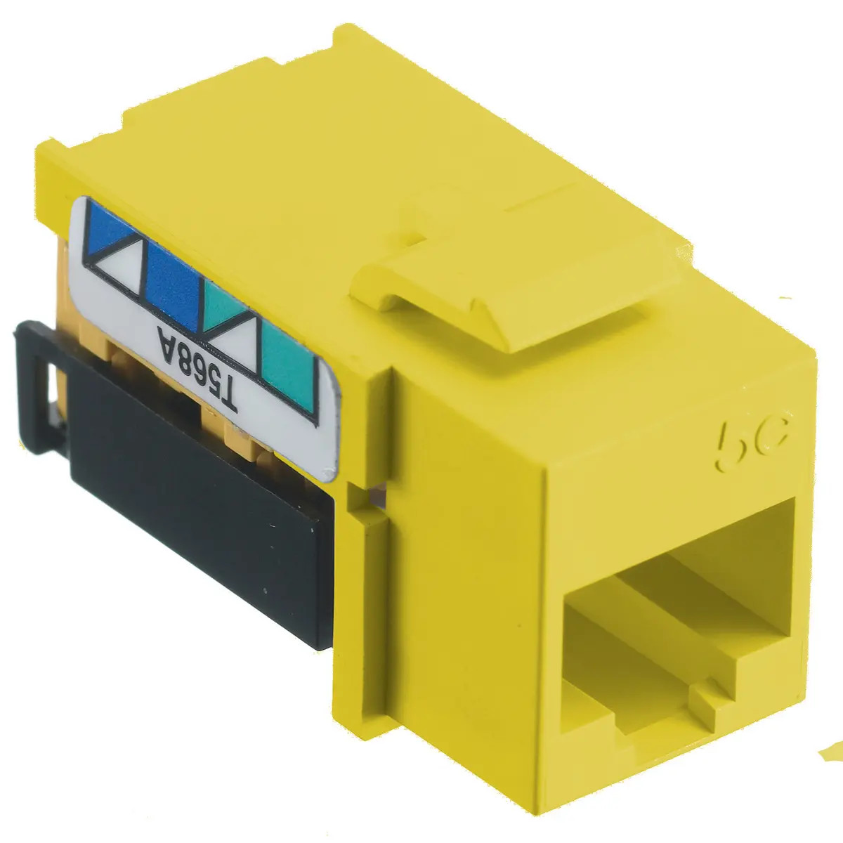 Hubbell netSELECT Yellow Universal A/B Cat5e Voice Data Jack 8-Position NSJ5EY