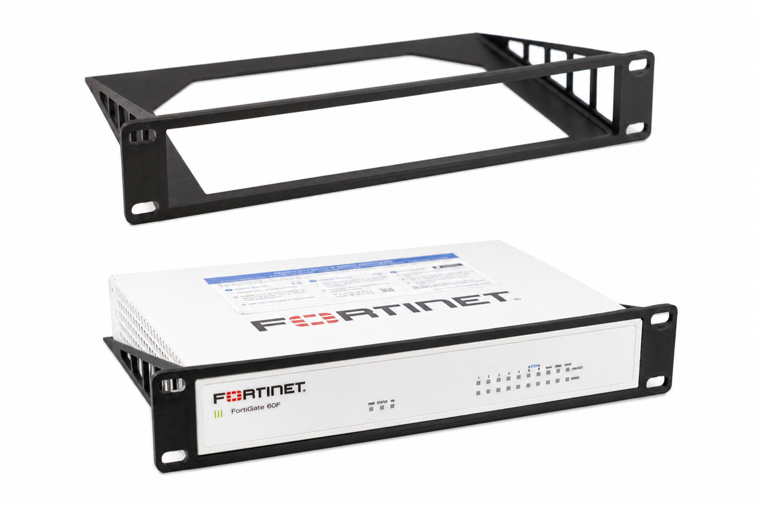 10" Rack Mount Fortinet Fortigate 50E/40F-3G4G/60F/40F Network Firewall 3d Print