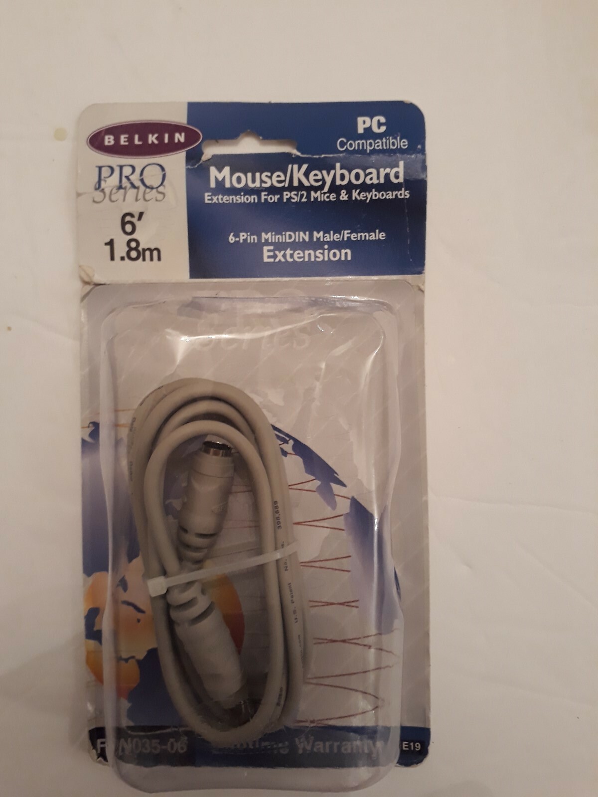 6' Belkin Pro Mouse/Keyboard Extension for PS/2 F2N035-06