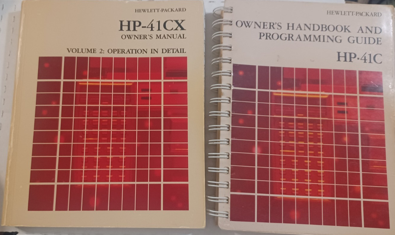 HP-41C And HP-41CX Handbook And Programming Guides (2 volumes)