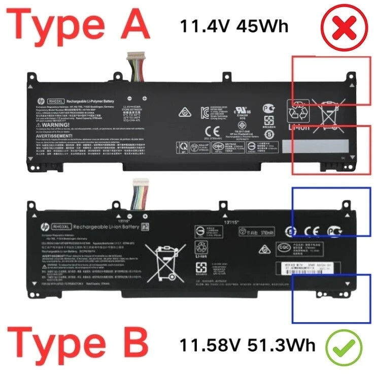 Genuine RH03XL M73472-005 Battery For HP ProBook 640 645 650 655 G9/G10 51.3Wh